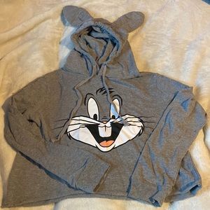 Bugs bunny cropped hoodie